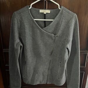 LOFT Women's Charcoal V-Neck Sweater